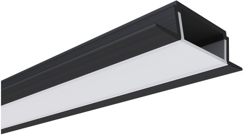 Профиль для светодиодной ленты 10мм, прямой, встраиваемый, черный/белый, 22х6мм, фото Профиль для светодиодной ленты 10мм, прямой, встраиваемый, черный/белый, 22х6мм, картинка